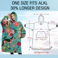 thumbnail image 4 of Oversized Wearable Blanket Hoodie,German Shepherd Dog and Flower Sherpa Blanket Hoodie with Super Pockets,Super Warm Fuzzy Pullover for Women & Men, 4 of 6