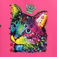 thumbnail image 5 of Wild Bobby Dean Russo Cat Wearing a Crown Thinking Cat Crowned Cat Lover Unisex Crewneck Graphic Sweatshirt, Neon Pink, X-Large, 5 of 5