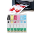 thumbnail image 4 of 6 Colors Ink Cartridge with Permanent Chip Replacement Refill Cartridge PP Material Printer Accessories, 4 of 7
