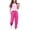 Pink, variant on Arshiner Girl Clothes Fall 2 Piece Outfits Short Sleeve Pullover Shirt Sweatpants Set Animal Printed Tracksuit 9-10Y