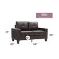 thumbnail image 2 of Glory Furniture G464A-L Dark Brown Loveseat, 2 of 5