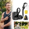thumbnail image 3 of Portable Shower for Camping, Rechargeable Camping Shower with Intelligent LED Display, Long-Lasting & Quiet Outdoor Showering, IPX8 Waterproof for Hiking, Travel, Pet Bath, Car Wash, 3 of 10