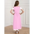 thumbnail image 2 of YiZYiF Robe Vintage Médiévale Renaissance pour Filles Manches Courtes Halloween Festival Jeu de Rôle Fête Robes de Bal Rose 14, 2 of 5