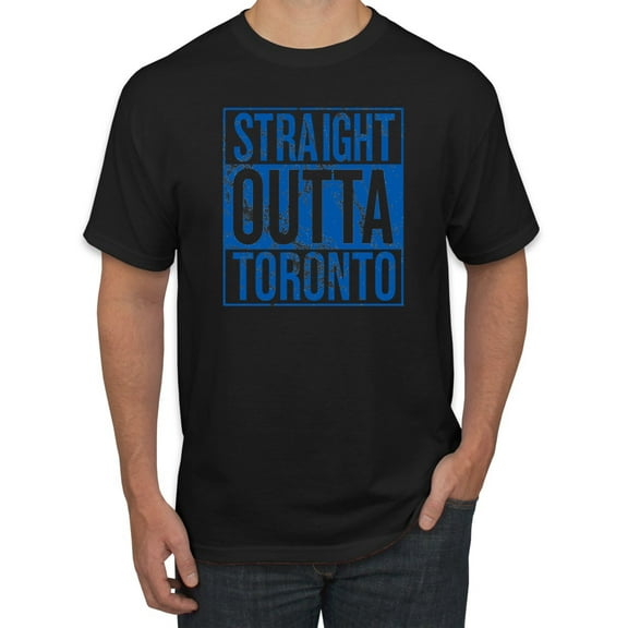 Straight Outta Toronto Fan | Fantasy Baseball Fans | Mens Sports Graphic T-Shirt, Black, Small