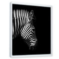 thumbnail image 2 of Designart Portrait monochrome de tête de zèbre ART MURAL À CADRE FLOTTÉ, 2 of 4