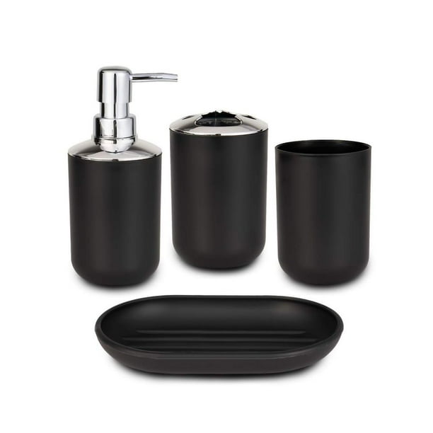 4 Piece Bathroom Accessories Set,Luxury Bath Gift Sets Lotion Dispenser