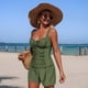 thumbnail image 5 of Traje de baño tankini de cintura alta con mangas abullonadas para mujer, conjunto de bikini negro, traje de baño con recortes, traje de baño de dos piezas para mujer, trajes de baño tankini para mujer, 5 of 7