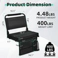 thumbnail image 6 of OUTMASTER Folding Stadium Bleacher Seat with Back Support & Cushion.(2PC), 6 of 9