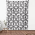 thumbnail image 3 of Ambesonne Egyptian Fabric by the Yard Upholstery, Mythological Scarabs, 1 Yard, Black White, 3 of 4