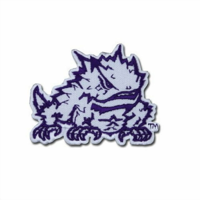 TCU Horned Frogs Primary Logo Iron On Embroidered Patch Medium