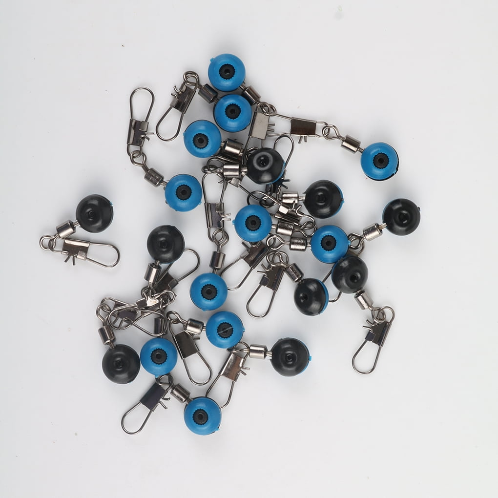 PRENKIN 20Pcs Blue Fishing Line to Hook Swivels Shank Clip Connector For Fishing
