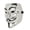 Silver, variant on Metallic Gold Silver Guy Fawkes Anonymous Mask Plastic Full Face for Adult Halloween Cosplay Party