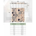 thumbnail image 6 of No Hook Shower Curtain with Snap in Liner, Minimalist Geometric Pattern Cotton Linen Hotel Shower Curtains for Bathroom, Washable Shower Curtain Liner Set with Mesh Top Window, 72"x84", 6 of 6