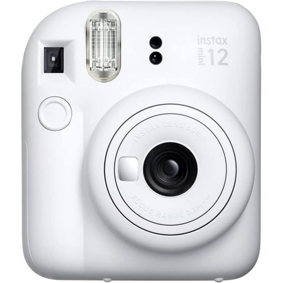 Open Box Fujifilm Instax Mini 12 Instant Film Camera, Clay White -