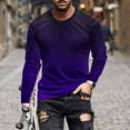 thumbnail image 1 of Blusas y camisas de manga larga con cuello redondo para hombre, blusa informal de manga larga con cuello redondo y estampado, blusa de poliéster para hombre, 1 of 5