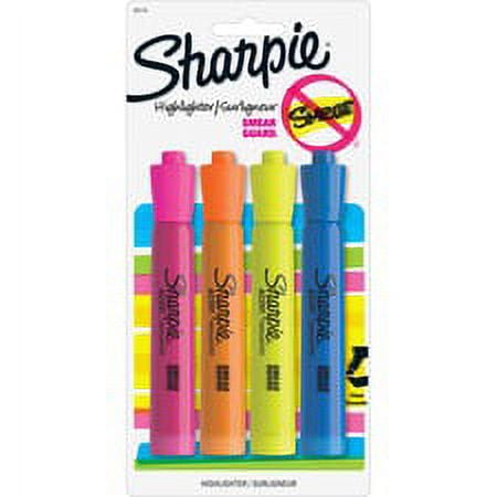 Sharpie Tank Style Accent Highlighters - Chisel Marker Point Style - Yellow, Orange, Pink, Blue - 4 / Pack Sharpie Tank Style Accent Highlighters - Chisel Marker Point Style - Yellow, Orange, Pink, Blue - 4 / Pack