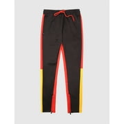Color Block 3-tone Track Pants in BlackYellowRed S