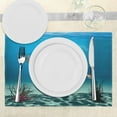 thumbnail image 3 of Ambesonne Mermaid Place Mats Set of 4, Tropic Ocean, Standard Size, Sea Blue Navy, 3 of 6