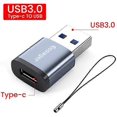 thumbnail image 2 of USB Male to USB-C Female High Speed Data Transfer, USB A to USB C Gray One Size. Adapter., 2 of 5