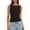 Black, variant on Women's Slim Fit Sleeveless Layering Shirt, Casual Outerwear Top for Summer Street Style or Office Looks,Brown L