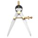 thumbnail image 2 of 100mm Leather Rotary Compass DIY Sewing Tool, 2 of 4