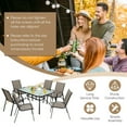 thumbnail image 3 of Topcobe 7-Piece Patio Dining Set with 6 Stackable Chairs, Outdoor Patio Furniture for Balcony Garden Backyard, 3 of 9