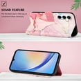 thumbnail image 2 of for Samsung Galaxy A25 5G PU Leather Wallet case, Marble Pattern Credit Card Holder,Flip Folio Book Kickstand Cover Women Men with Long + Short Strap for Samsung Galaxy A25 5G, Rosegold, 2 of 9
