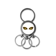 thumbnail image 1 of Animal de la historieta del ojo de gato de decoracion De acero inoxidable Anillo de metal llavero llavero clip auto regalo, 1 of 3