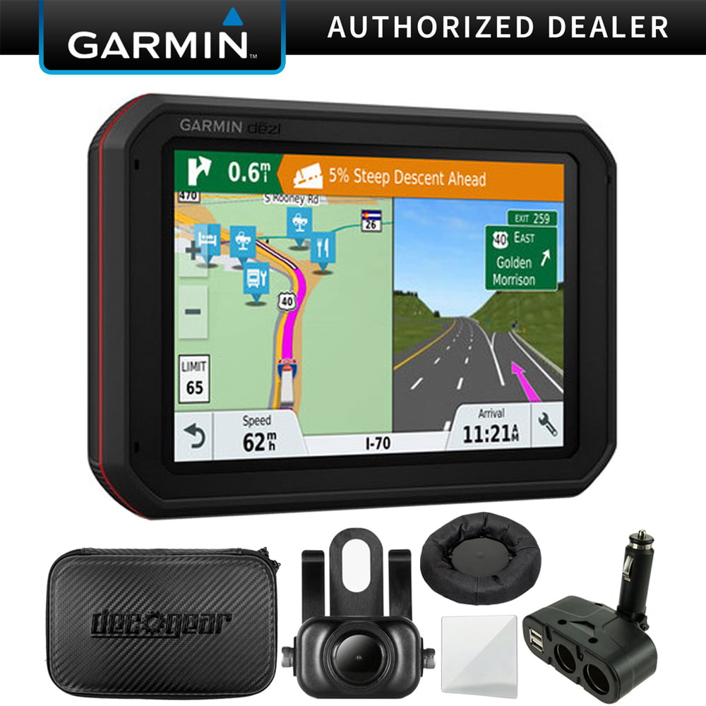 Garmin dezlCam 785 LMTS GPS Truck Navigator with Builtin Dash Cam (0100185600) + Garmin BC