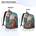 thumbnail image 2 of Xecao Swimming Goggled Flamingo Canvas College Laptop Backpack, a durable rucksack designed for both men and women, ideal for travel, school, and daily use-Small, 2 of 5