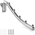 thumbnail image 1 of Clothes Hanger Rack Wall Mount, Folding Wall Mounted Coat Rack, Stainless Steel Drying Rack with Swing Arm Holder Heavy Duty Clothes Hanging Rail Rod Garment Hooks Space Saver Closet Organizer, 1PCS, 1 of 6