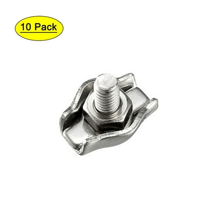 

10Pcs Single Wire Rope Clip Cable Clamp Suit for 0.8-1.5mm Rope