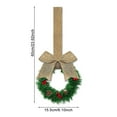 thumbnail image 5 of Shoreew 6 Pcs Small Christmas Wreath with Ribbon Artificial Cabinet Wreath with Red Berries Pine Cones for Home Kitchen Window Door Decor, 5 of 7