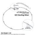 thumbnail image 3 of Silvora Silver Anklets for Women Bead Chain Ankle Bracelets Adjustable Waterproof Summer Beach Jewelry, 3 of 9