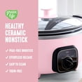 thumbnail image 2 of 3.5QT Slow Cooker, PFAS-  Ceramic Nonstick Removable Interior Bowl, Programmable,  Warm, Stovetop & Oven Safe Pot, Dishwasher Safe Crock & Glass Lid, Pink, 2 of 10