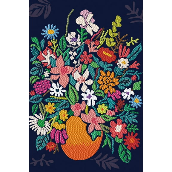 Diamond Dotz Décor Wild Flowers Diamond Painting Kits for Adults - Floral Diamond Art Kits a Relaxing Creative Craft Kit with Dotz Gems 11.8x7.9
