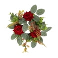thumbnail image 3 of Anillo de vela, corona artificial, corona de velas navideñas, corona de granja verde, candelabro de pilar para Pascua Estilo A, 3 of 9