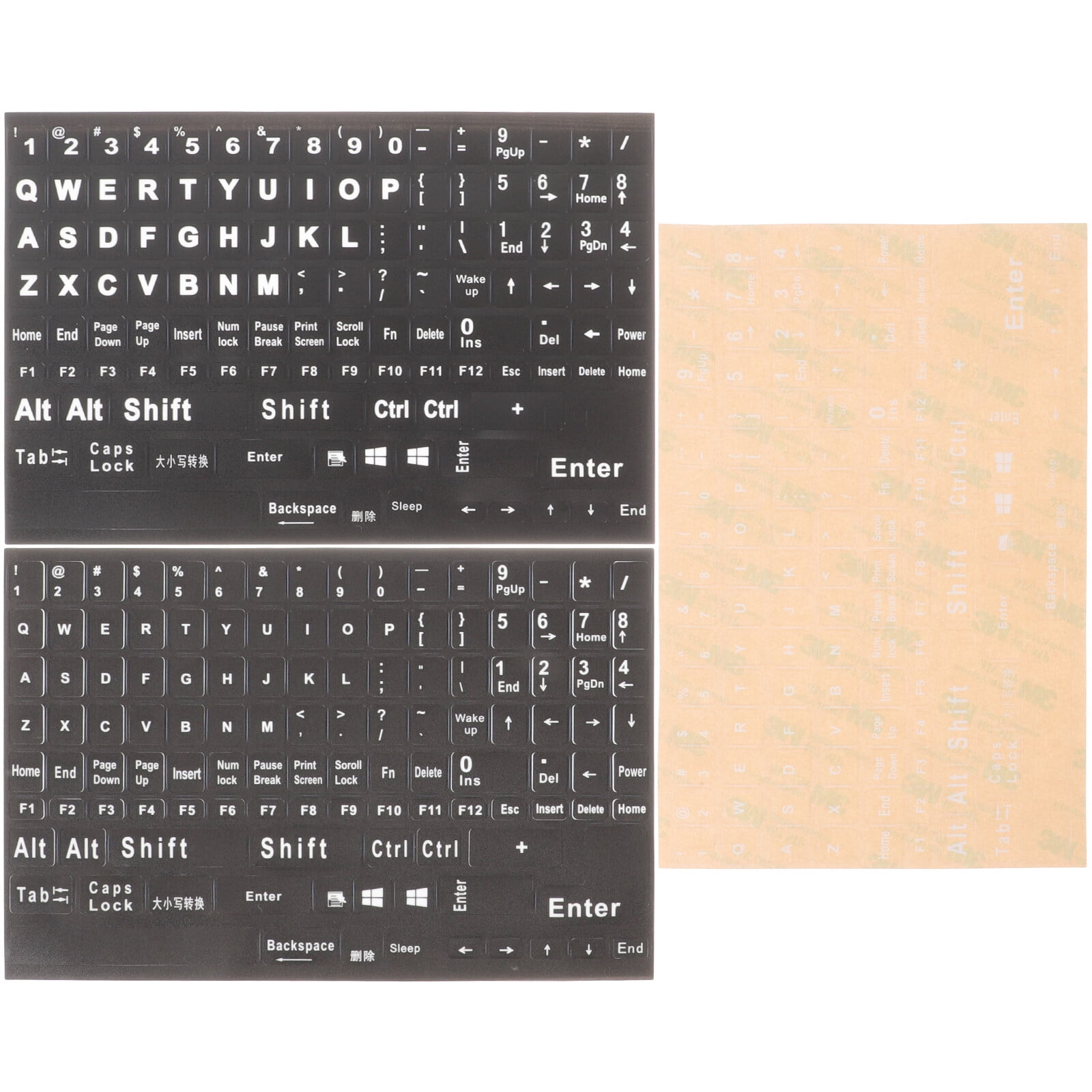 3 Sheets Keyboard Sticker English Keyboard Letter Sticker Keyboard