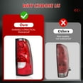 thumbnail image 6 of Tail Lights Compatible with 2003-2006 Chevy Silverado 1500 2500 3500 Pair Rear Taillights Brake Signal Lamp w/Bulbs and Harness Passenger and Driver Side, 6 of 10
