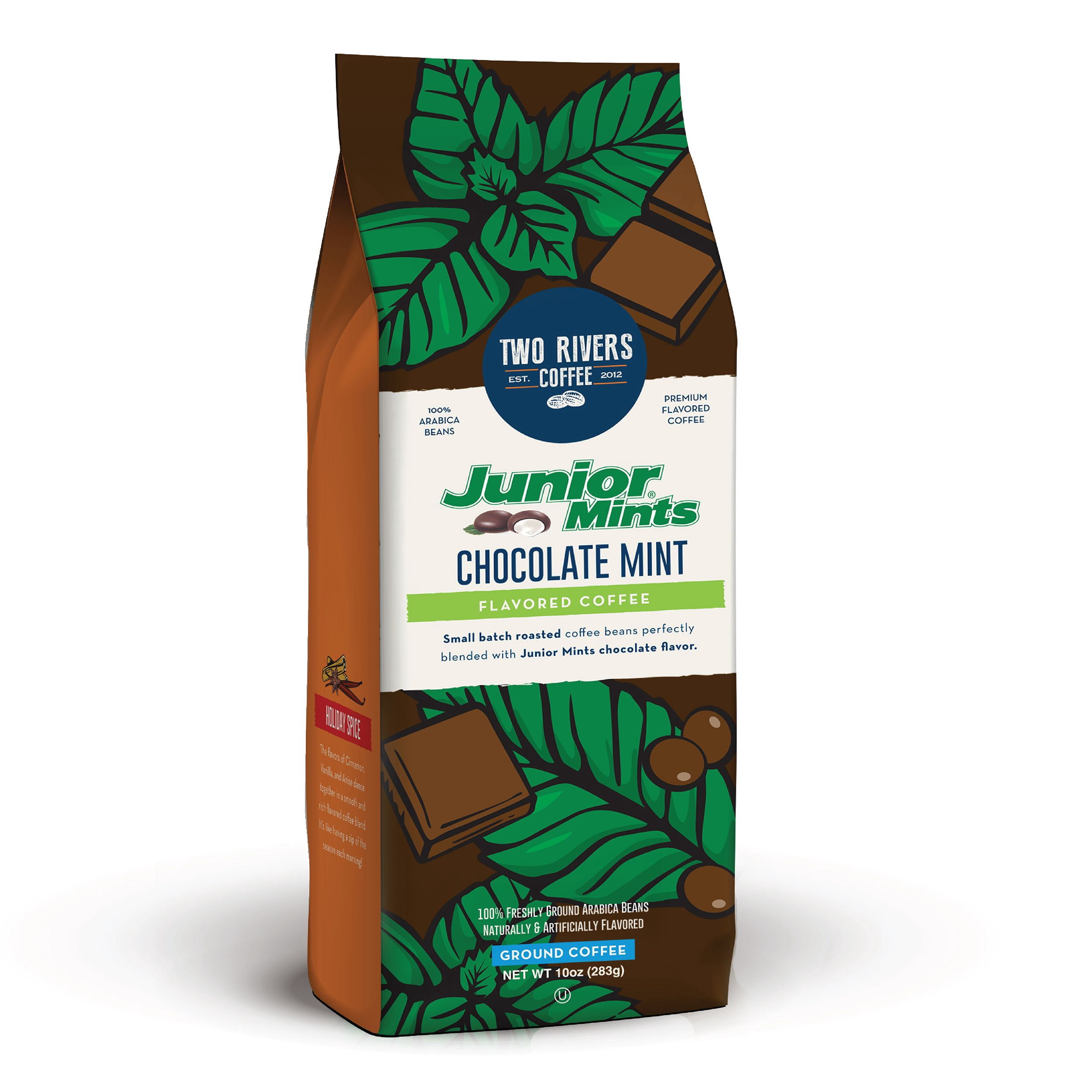 Two Rivers Coffee Flavored Ground Coffee Bag, Junior Mint, 6-Pack