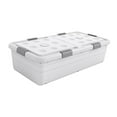 thumbnail image 3 of Caja de almacenamiento con ruedas debajo de la cama, contenedor multifunción transpirable con ruedas, organizador para dormitorio Altura 25cm, 3 of 8