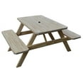 thumbnail image 6 of Yellow Pine Picnic Table with Attached Benches Size 6ft and 8ft, 6 of 18