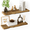Glazed, variant on Lipa 36 Inch 2 Pack Floating Shelves for Wall,Farmhouse Live Edge Shelf,Living Room Bedroom Kitchen,Charcoal Brown