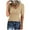 Khaki, variant on Compression Women Shirts Pullover Sexy Button Down Tee Shirts Crew Neck Green Short Sleeve Womens Summer Shirts Under $5,L