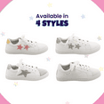 thumbnail image 2 of Kensie Girl Low Top Sneaker Casual Lace Up Shoes Glittery Stars KG93219M, 2 of 8