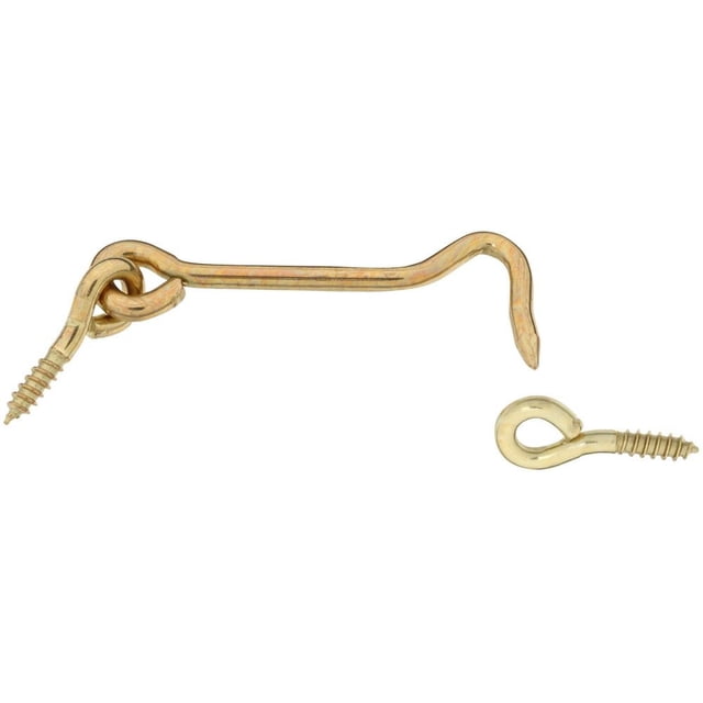 Gancho de almacenamiento National Hardware N118-158 de latón macizo de 7,5 cm