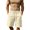 Beige, variant on Summer Mens Shorts Solid Color Drawstring Casual Loose Fit Straight Leg Shorts Beach Vacation With Pockets