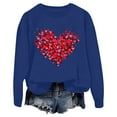 thumbnail image 3 of Inverlee Valentine's Day Sweatshirts for Women Sweet Love Heart Print Sweatshirts Work Pullover Sweater Tops Crewneck Dressy Casual Valentine's Day Gifts, 3 of 4