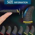 thumbnail image 2 of 30 Pieces Finger Sleeves for Gaming Mobile Game Controllers Finger Thumb Sleeves Set, Anti-Sweat Breathable Seamless Touchscreen Finger Covers Silver, 2 of 4