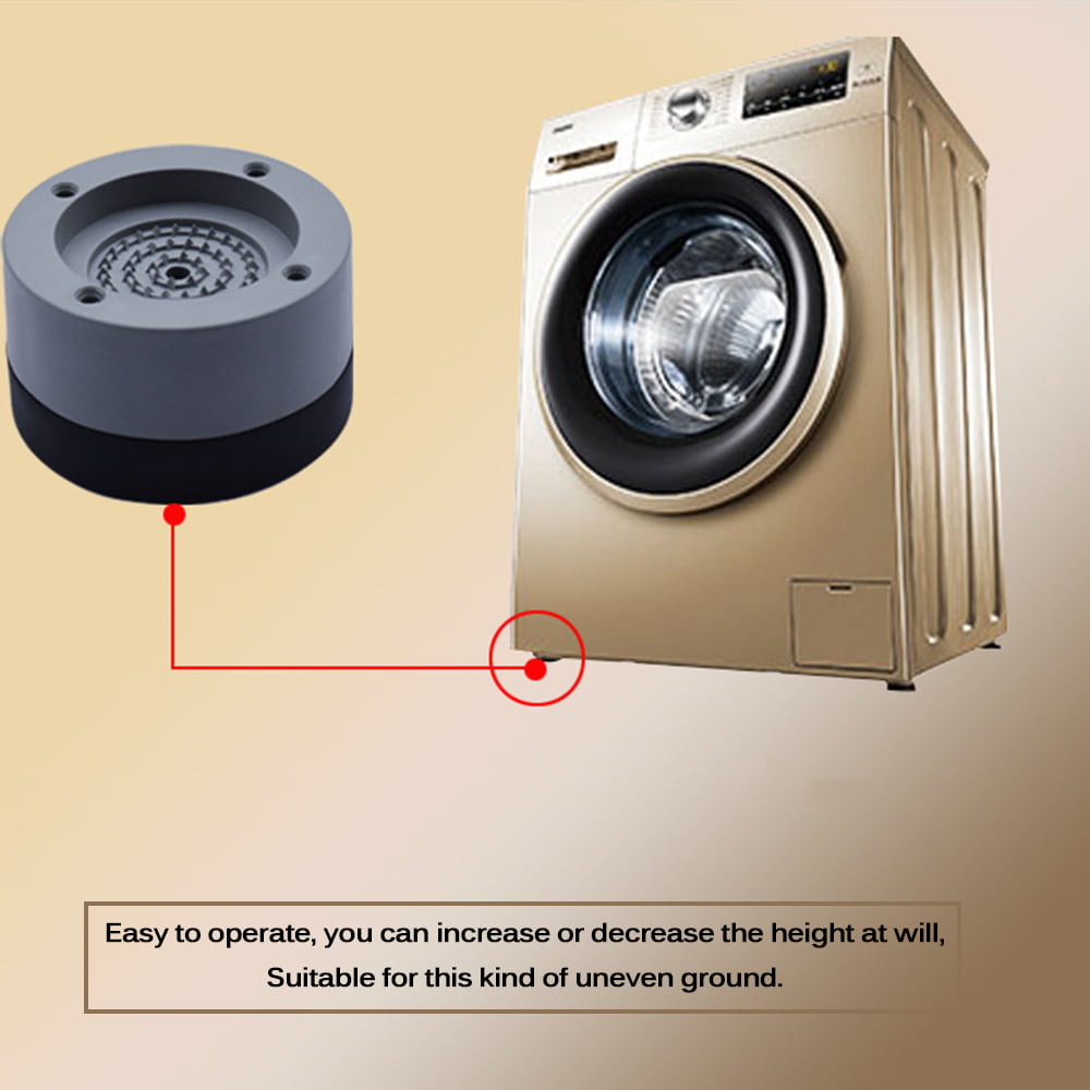 Details about   4 Anti-Vibration Pads Washer Dryer Foot Cushions Raise Height Mats Prevent Noise 